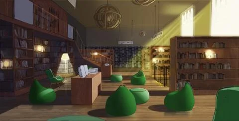 Illustration of a library Stock Illustration