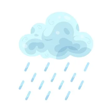 Illustration of  light rain cloud Illustration