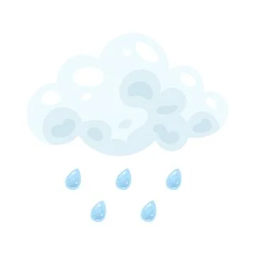 Illustration of light rain Stock Illustration