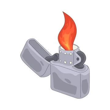 Illustration of lighter Illustrazione stock