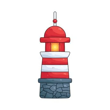 Illustration of lighthouse Stock Illustration