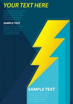 Illustration of lightning bolt Illustrazione stock