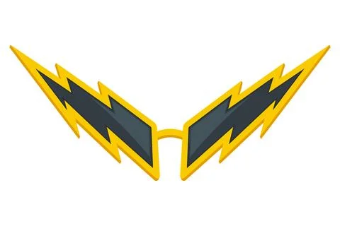 Illustration of lightning shaped sunglasses. Vector. Stock Illustration