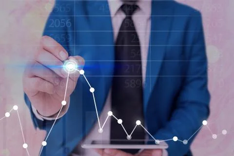Illustration Line With Arrow Arrowhead Progressing Moving Upward Denoting Stock Photos