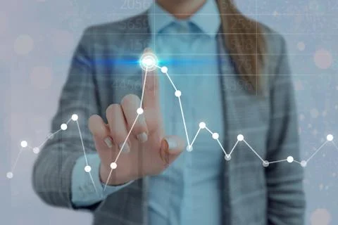 Illustration Line With Arrow Arrowhead Progressing Moving Upward Denoting Stock Photos