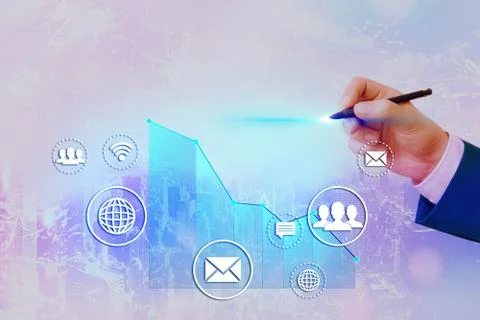 Illustration Line With Arrow Arrowhead Progressing Moving Upward Denoting Stock Photos