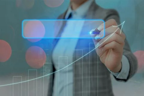 Illustration Line With Arrow Arrowhead Progressing Moving Upward Denoting Stock Photos