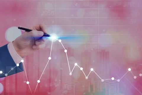 Illustration Line With Arrow Arrowhead Progressing Moving Upward Denoting Stock Photos