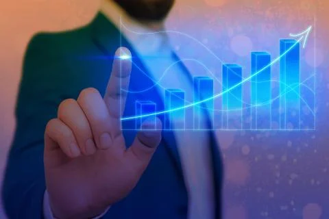 Illustration Line With Arrow Arrowhead Progressing Moving Upward Denoting Stock Photos