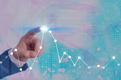 Illustration Line With Arrow Arrowhead Progressing Moving Upward Denoting Stock Photos