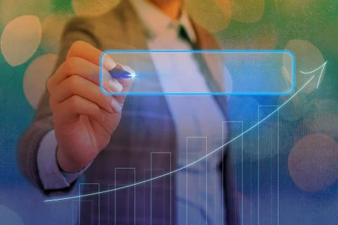 Illustration Line With Arrow Arrowhead Progressing Moving Upward Denoting Stock Photos