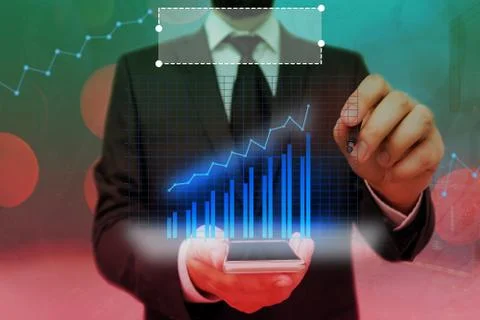 Illustration Line With Arrow Arrowhead Progressing Moving Upward Denoting Stock Photos