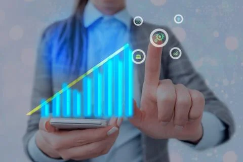 Illustration Line With Arrow Arrowhead Progressing Moving Upward Denoting Stock Photos