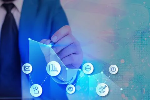 Illustration Line With Arrow Arrowhead Progressing Moving Upward Denoting Stock Photos