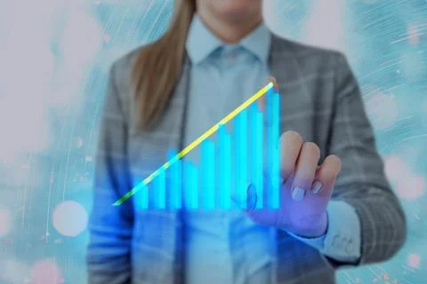 Illustration Line With Arrow Arrowhead Progressing Moving Upward Denoting Stock Photos