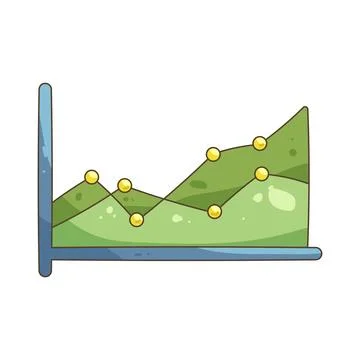 Illustration of line graph Stock Illustration