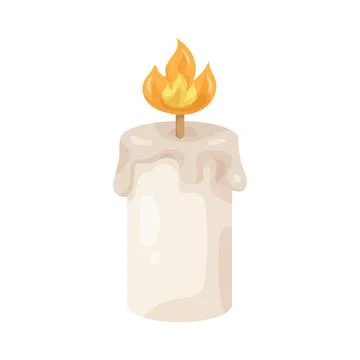 Illustration of  lit candle Stock Illustration
