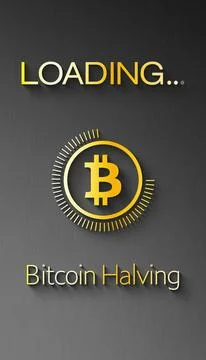 Illustration of a loading bar for Bitcoin halving 2024. Illustrazione stock