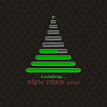 Illustration with Loading New Year 2020. Stock Illustration