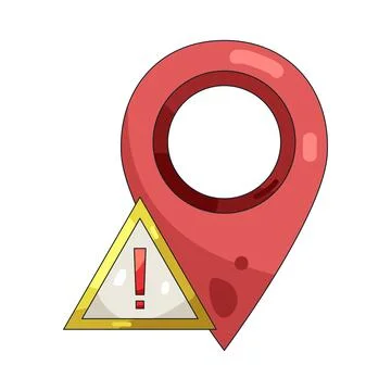 Illustration of Location alert Illustrazione stock