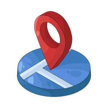 Illustration of location pin 스톡 일러스트