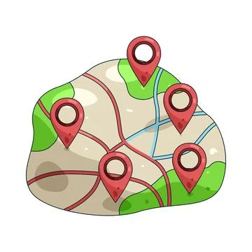 Illustration of location pin 스톡 일러스트