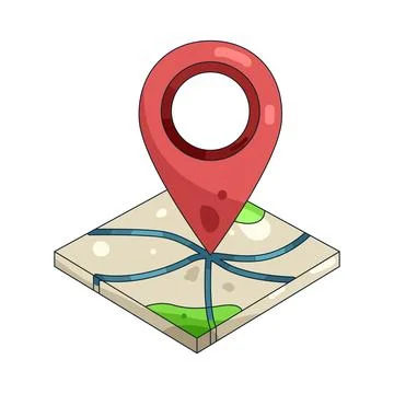 Illustration of location pin 스톡 일러스트