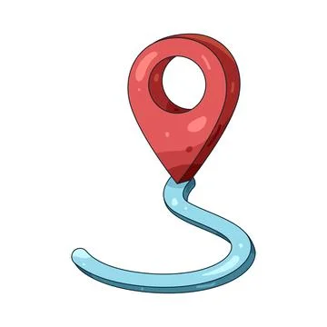 Illustration of location pin 스톡 일러스트
