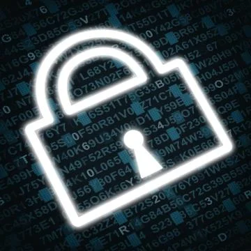 Illustration of lock symbolizing security concept イラスト素材