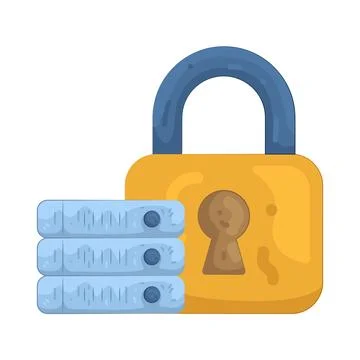Illustration of Locked data Stock Illustration