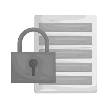 Illustration of locked file Stock Illustration