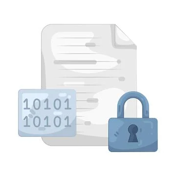 Illustration of Locked File Stock Illustration