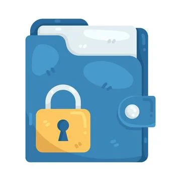 Illustration of locked folder Illustrazione stock