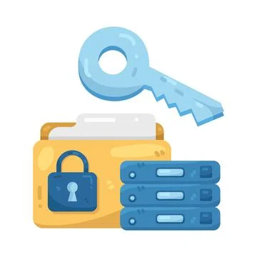 Illustration of locked folder Illustrazione stock
