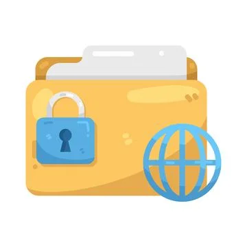 Illustration of locked folder Illustrazione stock