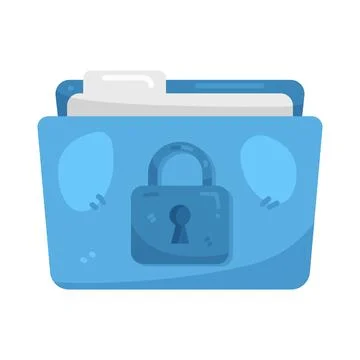 Illustration of locked folder Illustrazione stock