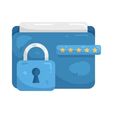 Illustration of locked folder Illustrazione stock