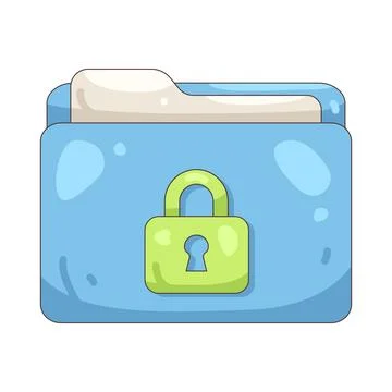 Illustration of locked folder 스톡 일러스트