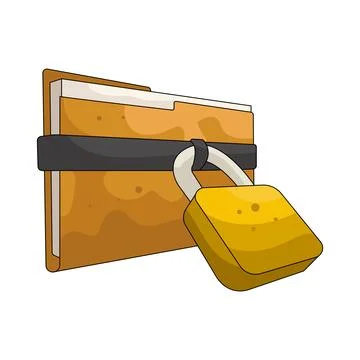 Illustration of Locked folder Stock Illustration