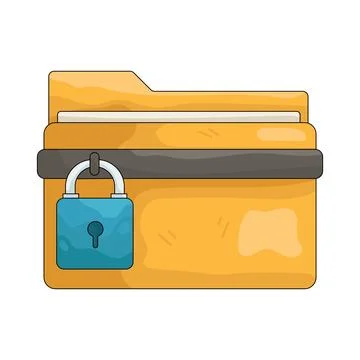 Illustration of locked folder Stock Illustration