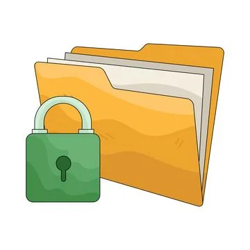 Illustration of locked folder Stock Illustration