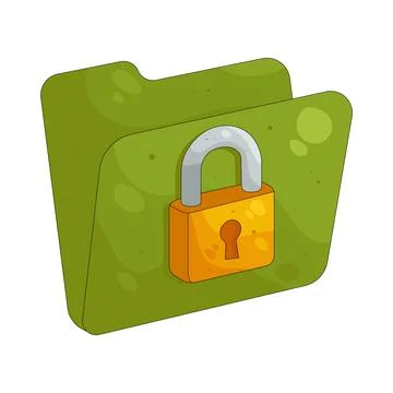 Illustration of locked folder 스톡 일러스트