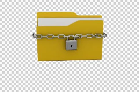 Illustration of locked folder with padlock Foto stock