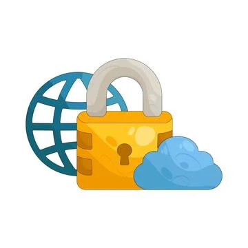 Illustration of Locked internet 스톡 일러스트