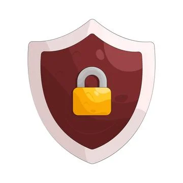 Illustration of Locked shield Ilustração Stock