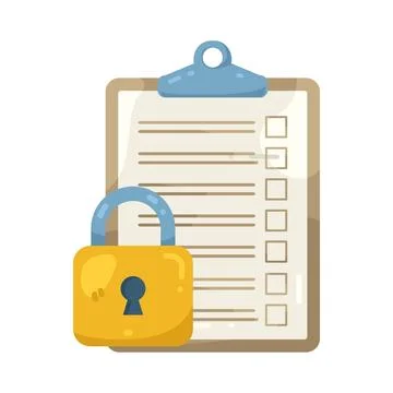 Illustration of locked survey Stock Illustration