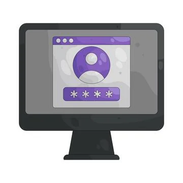 Illustration of login Stock Illustration