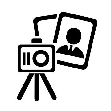  illustration, logo, camera icon. Stock Illustration