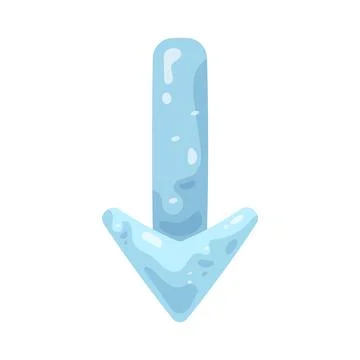 Illustration of long arrow down Stock Illustration