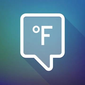 Illustration of a long shadow tooltip icon on a gradient background  with  a  Stock Illustration